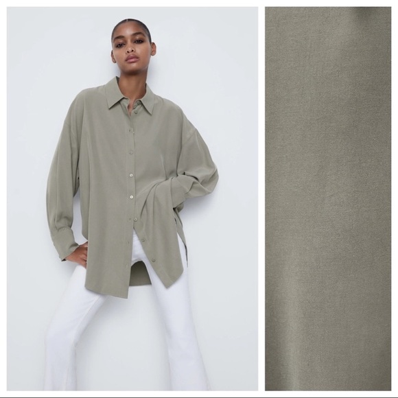 Zara Soft Oversized Shirt - Picture 3 of 8